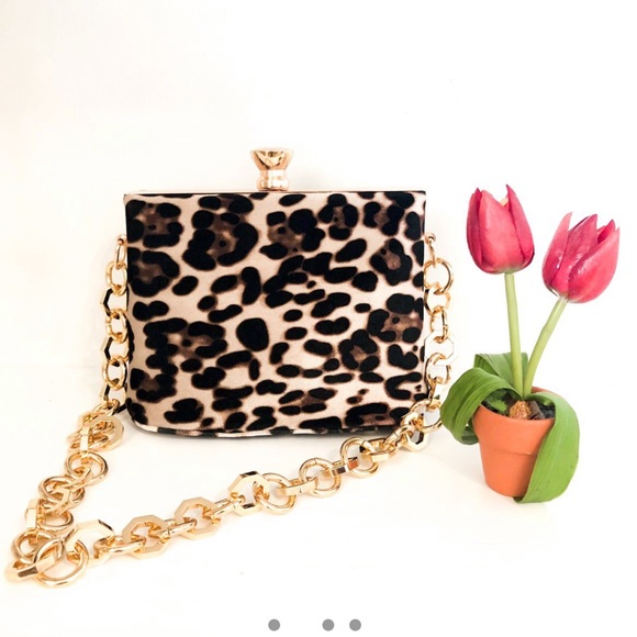 Topshop NWT Leopard Margot Shoulder Bag - Picture 2 of 3